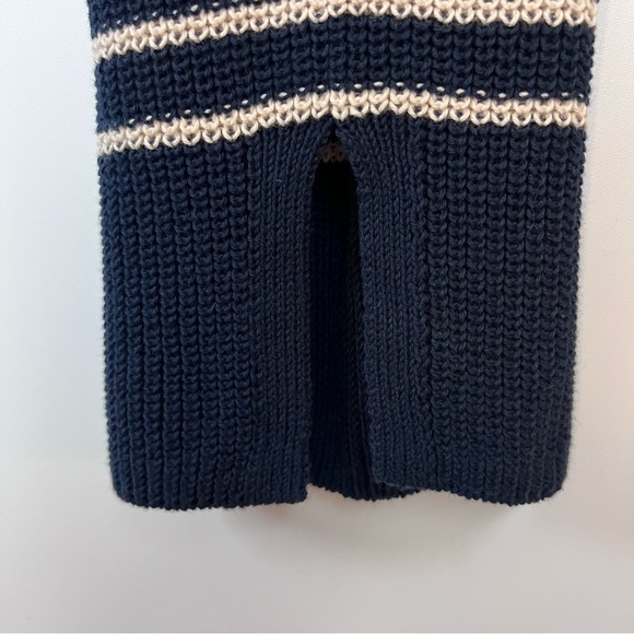 NWT J. Crew Relaxed Collared Striped Knit Long Sleeve Sweater Navy White 2022 - Picture 5 of 10